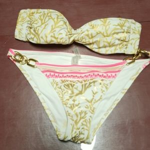 Victoria's Secret Gold Coral Bikini